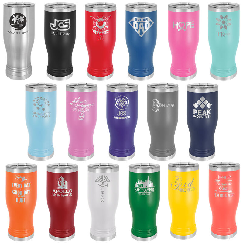 assorted tumblers for engraving