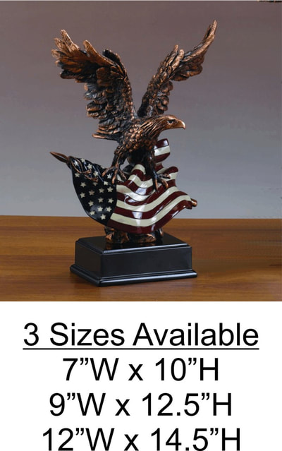 bald eagle patriotic figurines