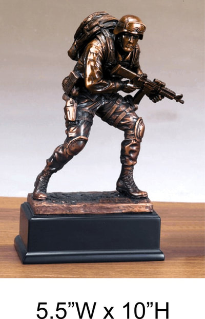 bronze marine figurine